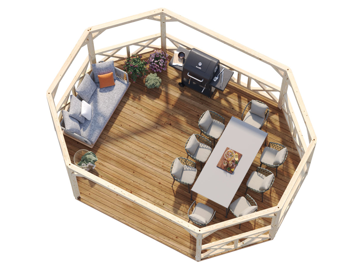 Betty L (4.7x6.2m | 25.0m2) Large Wooden Garden Gazebo - Palmako UK