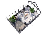 Emilia L (3x4.8m | 13.8m2 | 18mm) Premium Glasshouse (Painted Grey or Pressure Treated) - Palmako UK