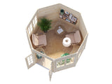 Veronica 4 (2.9x3.6m | 6.7m2 | 28mm) Octagonal Summer House - Palmako UK