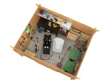 Alice M (3.6x3m | 9.0m2 | 28mm) Pressure Treated Garden Shed with Double Doors - Palmako UK