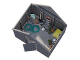 Emilia Shed (2,4x1,9m|4m2|18mm ) Add-on Shed for Emilia Greenhouse - Painted Dark Grey - Palmako UK