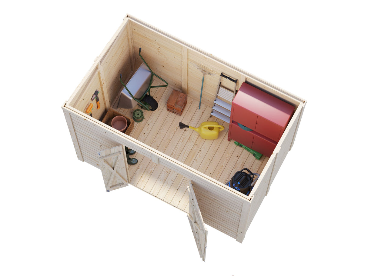 Leif M (2.7x1.7m | 4.5m2) Practical Garden Shed - Palmako UK