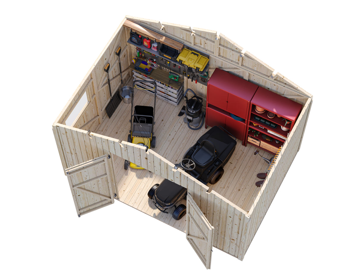 Nils M (3.5x2.4m | 8.2m2) Storage Shed - Palmako UK
