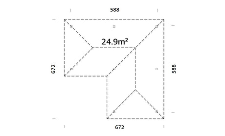 Bianca Gazebo XL (5,9x5,9m | 24,9m2 | 120x120mm) Modern Corner Gazebo with Pyramid Roof