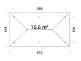 Bianca Gazebo M (5,9x3m | 16,6m2 | 120x120mm) Large Modern Gazebo With Pyramid Roof - Palmako UK
