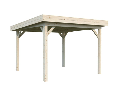 Lenna Gazebo M (3x3m | 8,3m2 | 120x120mm) Modern Flat Roof Gazebo