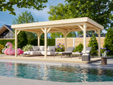 Lenna Gazebo L (5,9x3m | 16,6m2 | 120x120mm) Modern Flat Roof Gazebo