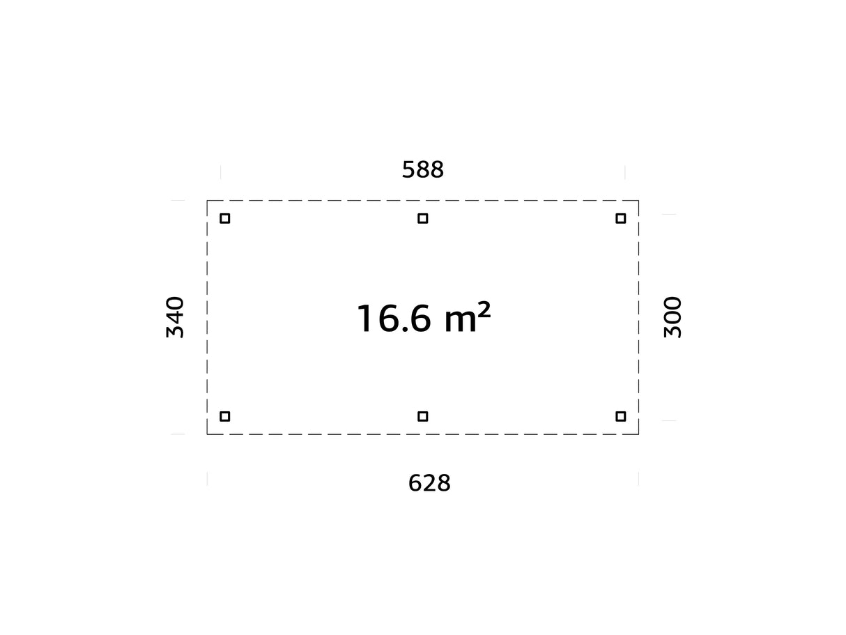 Lenna Gazebo L (5,9x3m | 16,6m2 | 120x120mm) Modern Flat Roof Gazebo