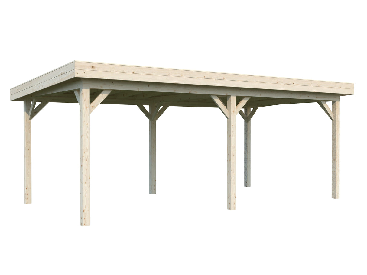 Lenna Gazebo L (5,9x3m | 16,6m2 | 120x120mm) Modern Flat Roof Gazebo