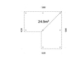 Lenna Gazebo XL (5,9x5,9m | 24,9m2 | 120x120mm) Large Modern Flat Roof Corner Gazebo - Palmako UK