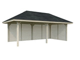 Bianca 109 (6x3m | 16.6m2) Large Corner Pavilion with Louvre Walls