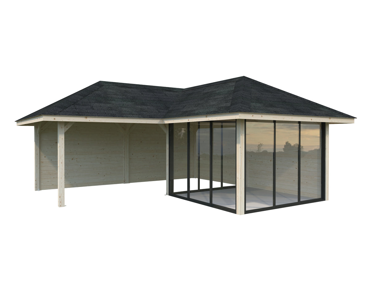 Bianca 212/512 (6x6m | 24.9m2) Glass Garden Room With Sliding Doors (Double Glazing Available)