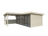 Lenna 422/722 (6x6m | 24.9m2) Glass Garden Room With Sliding Doors (Double Glazing Available) - Palmako UK