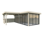 Lenna 423/723 (6x6m | 24.9m2) Glass Garden Room With Sliding Doors (Double Glazing Available) - Palmako UK
