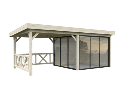 Lenna 403/703 (6x3m | 16.6m2) Glass Garden Room With Sliding Doors (Double Glazing Available)