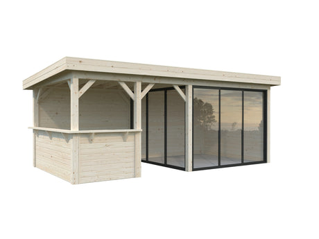 Lenna 407/707 (6x3m | 16.6m2) Glass Garden Room With Sliding Doors (Double Glazing Available)