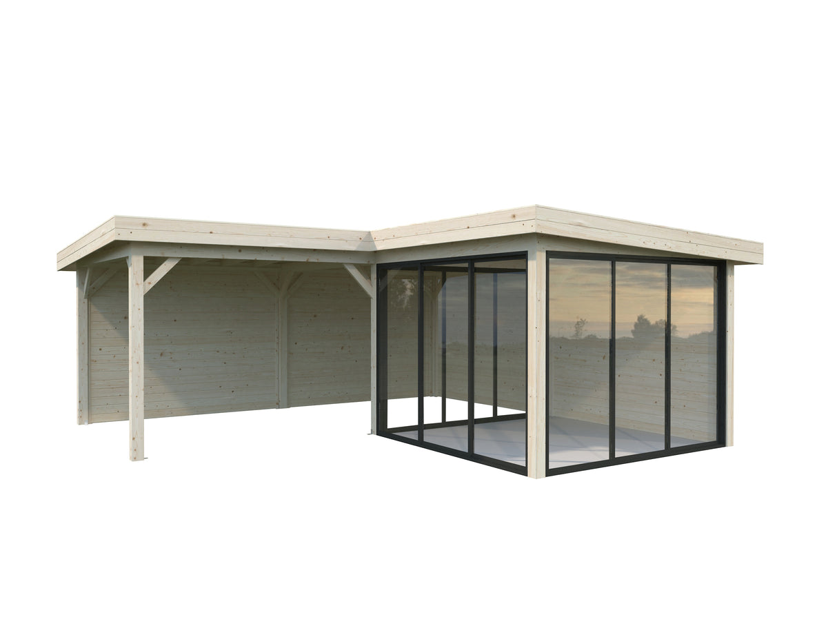 Lenna 412/712 (6x6m | 24.9m2) Glass Garden Room With Sliding Doors (Double Glazing Available)