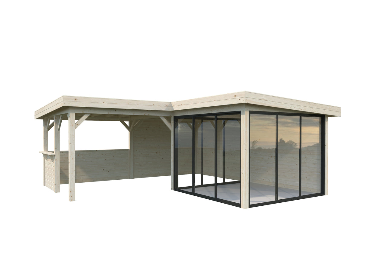 Lenna 410/710 (6x6m | 24.9m2) Glass Garden Room With Sliding Doors (Double Glazing Available)