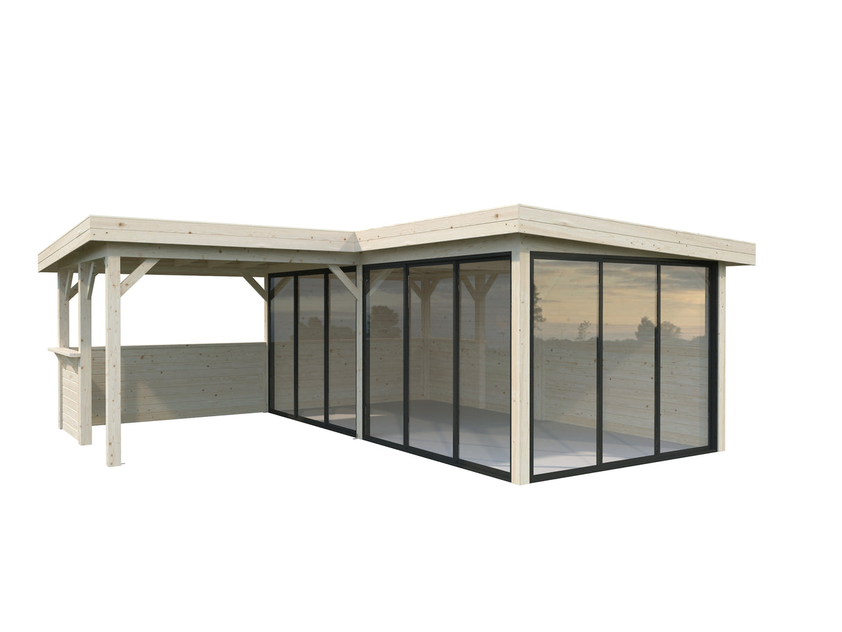 Lenna 423/723 (6x6m | 24.9m2) Glass Garden Room With Sliding Doors (Double Glazing Available)