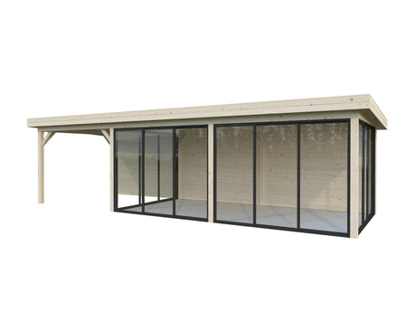 Lenna 418/718 (9x3m | 24.9m2) Glass Garden Room With Sliding Doors (Double Glazing Available)