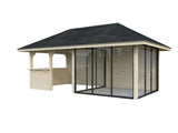 Bianca 208/508 (6x3m | 16.6m2) Glass Garden Room With Garden Bar Area (Double Glazing Available) - Palmako UK