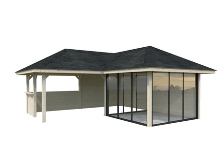 Bianca 210/510 (6x6m | 24.9m2) Corner Garden Room With Large Gazebo (Double Glazing Available)