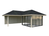 Bianca 212/512 (6x6m | 24.9m2) Glass Garden Room With Sliding Doors (Double Glazing Available) - Palmako UK