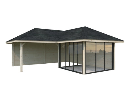 Bianca 212/512 (6x6m | 24.9m2) Glass Garden Room With Sliding Doors (Double Glazing Available)