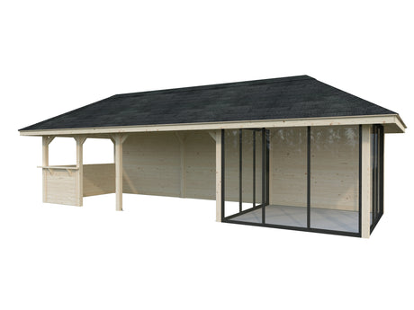 Bianca 216/516 (9x3m | 24.9m2) Glass Garden Room With Sliding Doors (Double Glazing Available)