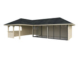 Bianca 220/520 (9x6m | 33.2m2) Glass Garden Room With Sliding Doors (Double Glazing Available) - Palmako UK