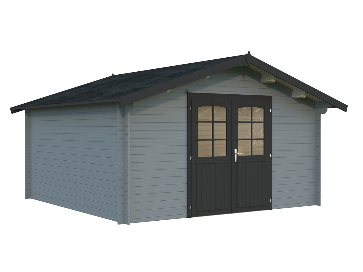 Lotta L (4x4m | 13.9m2 | 34mm) Traditional Square Garden Log Cabin