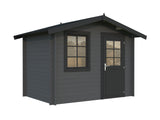 Klara S (3x2m | 4.7m2 | 28mm) Beach Hut Style Tiny Log Cabin or Garden Shed