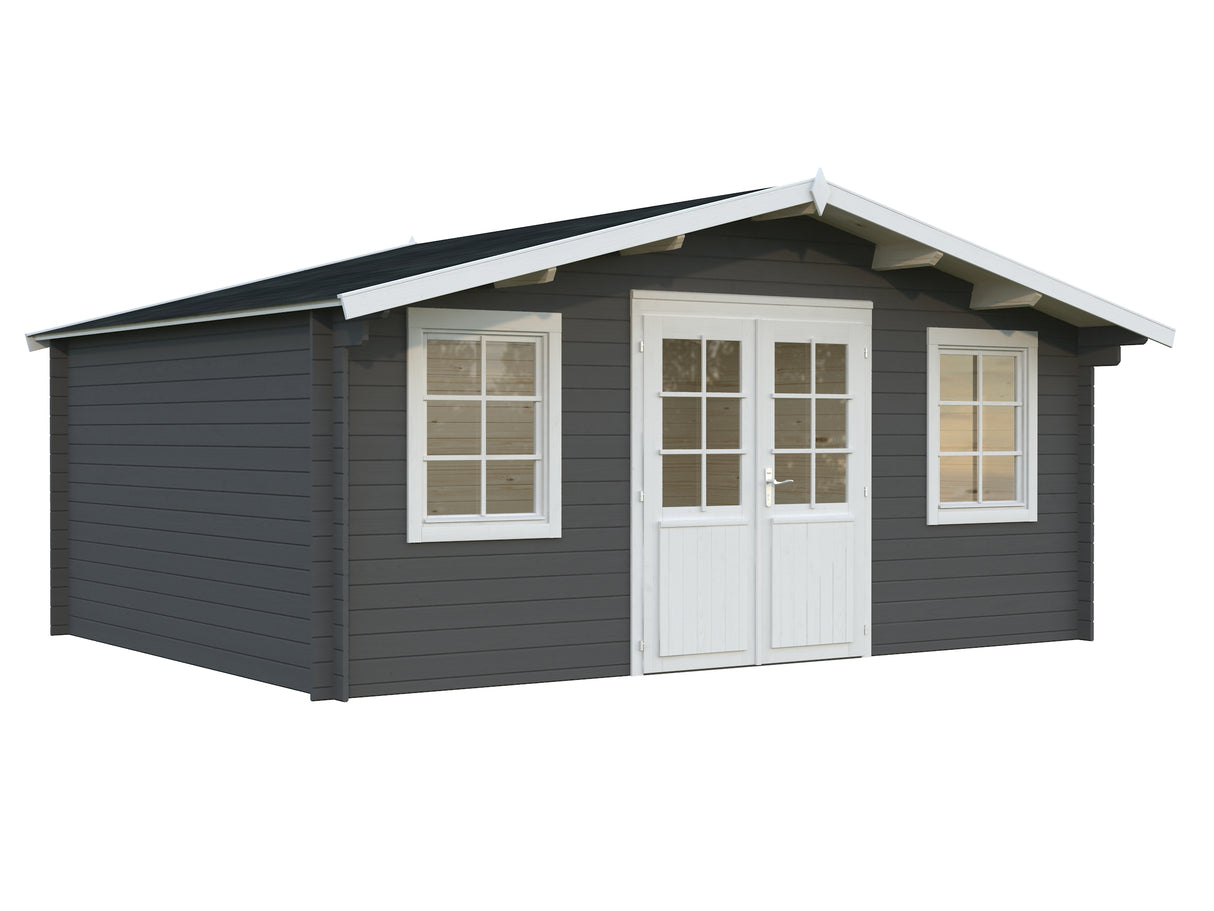 Klara L (5x3.8m | 17.0m2 | 28mm) Under 2.5m Garden Log Cabin