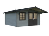 Britta S (4.1x4.1m | 14.6m2 | 40mm) Swiss Chalet Style Garden Log Cabin