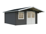 Britta S (4.1x4.1m | 14.6m2 | 40mm) Swiss Chalet Style Garden Log Cabin