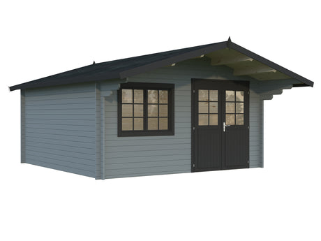 Britta M (4.5x4.5m | 17.5m2 | 40mm) Swiss Chalet Style Garden Log Cabin