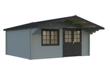 Britta L (5x4.5m | 19.7m2 | 40mm) Swiss Chalet Style Garden Log Cabin