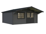 Britta L (5x4.5m | 19.7m2 | 40mm) Swiss Chalet Style Garden Log Cabin - Palmako UK