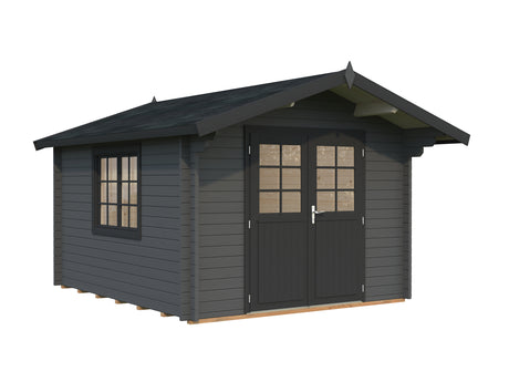 Sally S (3x3.6m | 10.2m2 | 44mm) Compact Nordic Style Traditional Log Cabin