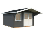 Sally M (3.8x3.8m | 12.3m2 | 44mm) Scandinavian Style Classic Log cabin With Overhang Roof