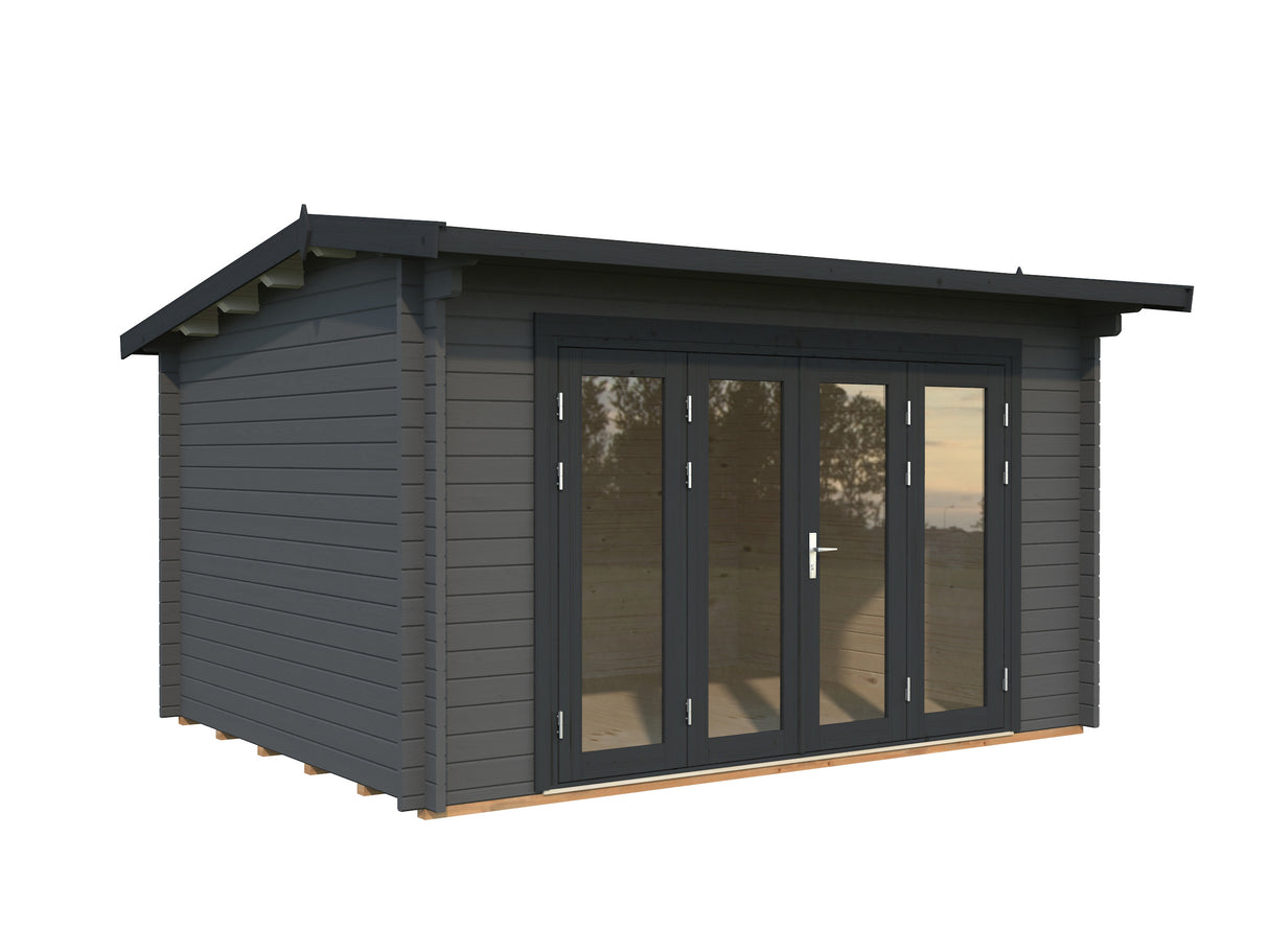 Ines M (3.2x4.1m | 11.1m2 | 44mm) Timber Sunroom with Double Glazed Bi-Fold Doors