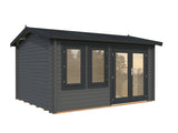 Iris M (4.1x3.2m | 11.1m2 | 44mm) Log Cabin Summer House (2024 Upgraded Model) - Palmako UK