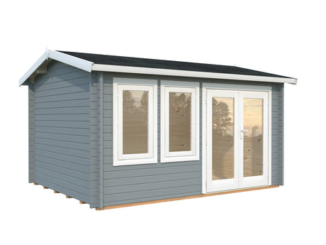 Iris M (4.1x3.2m | 11.1m2 | 44mm) Log Cabin Summer House (2024 Upgraded Model)