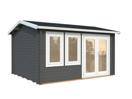 Iris M (4.1x3.2m | 11.1m2 | 44mm) Log Cabin Summer House (2024 Upgraded Model)