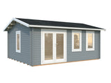 Iris L (5.3x4.1m | 19.1m2 | 44mm) Double Glazed Summer House with Double Doors  (2024 Upgraded Model)