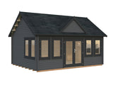 Claudia XL (5.5x4m | 19.4m2 | 44mm) Clockhouse Log Cabin