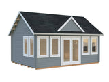 Claudia XL (5.5x4m | 19.4m2 | 44mm) Clockhouse Log Cabin - Palmako UK