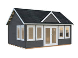 Claudia XL (5.5x4m | 19.4m2 | 44mm) Clockhouse Log Cabin - Palmako UK