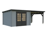 Ella (6.1x3.2m | 8.7+8.2m2 | 28mm) Roof Summer House