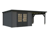 Ella (6.1x3.2m | 8.7+8.2m2 | 28mm) Roof Summer House